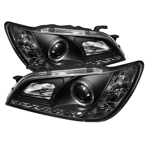 Lexus IS300 01-05 Projector Headlights - Xenon/HID Model Only - LED Halo - DRL - Black - High H1 (Included) - Low D2R (Not Included) -l
