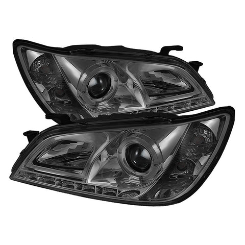 Lexus IS300 01-05 Projector Headlights - Xenon/HID Model Only  - LED Halo - DRL - Smoke - High H1 (Included) - Low D2R (Not Included) -n