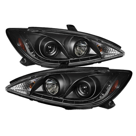 Toyota Camry 02-06 Projector Headlights - DRL - Black - High H1 (Included) - Low H1 (Included)