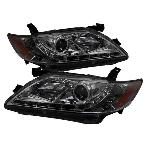 Toyota Camry 07-09 Projector Headlights - DRL - Smoke - High H1 (Included) - Low H7 (Included)