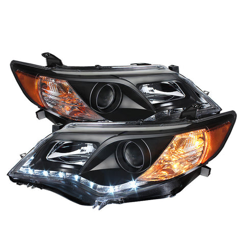 Toyota Camry 12-13 Projector Headlights - DRL  - Black - High 9005 (Not Included - Low 9006 (Included)