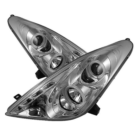 Toyota Celica 00-05 Projector Headlights - CCFL Halo - DRL - Chrome - High H1 (Included) - Low H1 (Included)