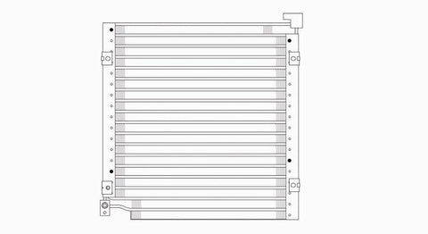 Honda 96-00 Honda Civic Ac Condenser (Serp) (1) Pc Replacement 1996,1997,1998,1999,2000