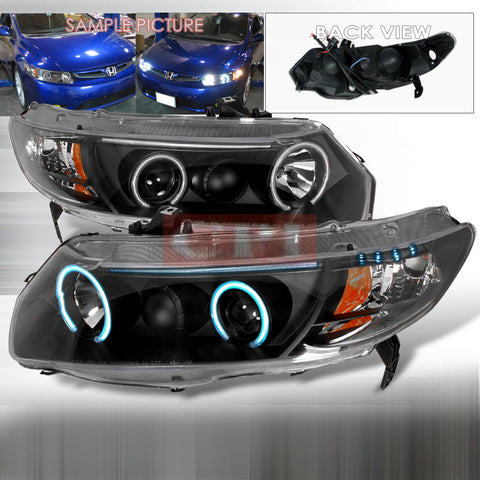 Honda 2006-2008 Honda Civic 2D Projector Head Lamps/ Headlights 1 Set Rh&Lh Performance 2006,2007,2008-k