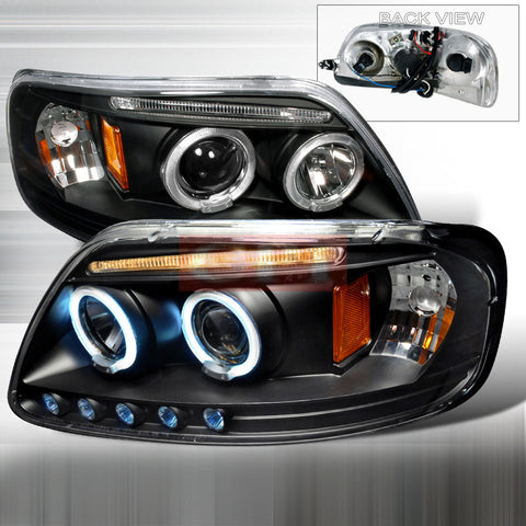 FORD 97-03 FORD F150 - BLACK CCFL PROJECTOR HEAD LIGHTS/ LAMPS -   1 SET RH & LH 1997,1998,1999,2000,2001,2002,2003