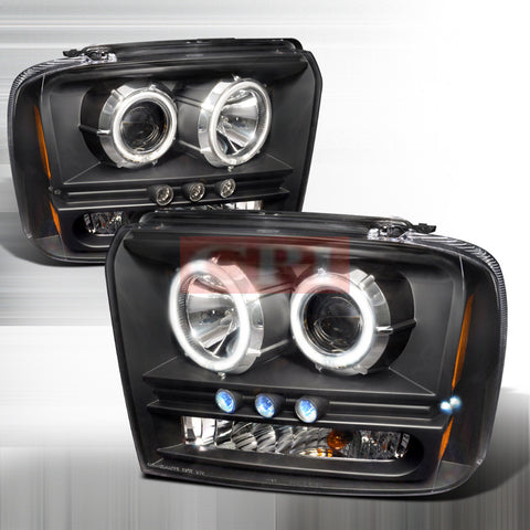 FORD 2005-2007 FORD F250 PROJECTOR HEAD LAMPS/ HEADLIGHTS CCFL 1 SET RH&LH   2005,2006,2007