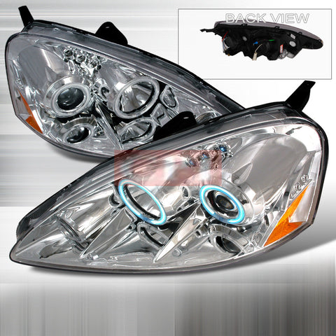 Acura 2005-2006 Acura Rsx Halo Projector Head Lamps/ Headlights-f