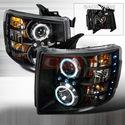 Chevrolet 2007-2008 Chevy Silverado Ccfl Projector Head Lamps/ Headlights-l