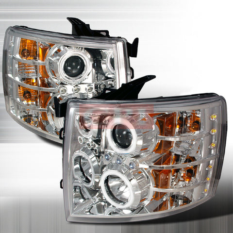 Chevrolet 2007-2008 Chevy Silverado Ccfl Projector Head Lamps/ Headlights 1 Set Rh&Lh Performance 2007,2008-x