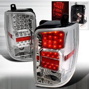 Jeep 93-96 Jeep Grand Cherokee - Chrome Clear Led Tail Lights/ Lamps -