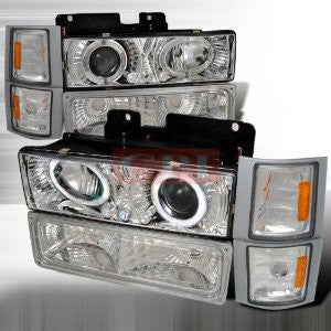 Chevrolet/ Chevy 94-98 C10 - 8 Pc Projector Head Lights/ Lamps & Corner Lights & Bumper Lights - Combo Performance