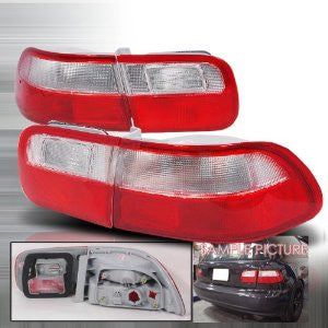 HONDA 1992-1995 HONDA CIVIC 2/4DR TAIL LIGHTS /LAMPS - RED 1 SET RH&LH PERFORMANCE 1992,1993,1994,1995