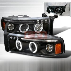 Dodge 94-01 Dodge Ram Ccfl Projector Headlight Performance 1 Set Rh & Lh 1994,1995,1996,1997,1998,1999,2000,2001