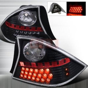 HONDA 01-03 CIVIC LED TAIL LIGHT BLACK 2 DOOR PERFORMANCE 1 SET RH & LH 2001,2002,2003