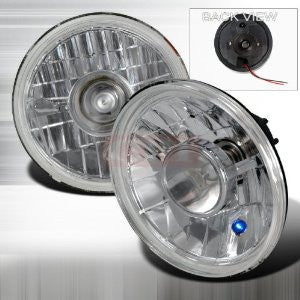 Universal 7 Projector Head Lamps/ Headlights - Round W/H4-m