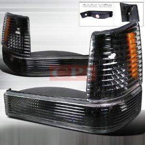 JEEP 93-98 GRAND CHEROKEE BUMPER LIGHT + CORNER LIGHT BLACK PERFORMANCE 1 SET RH & LH 1993,1994,1995,1996,1997,1998