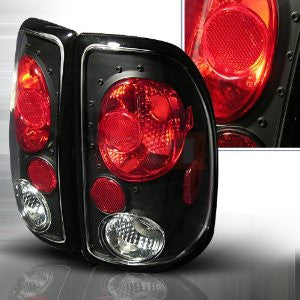 Dodge 1997-2004 Dodge Dakota Tail Lights /Lamps - Jdm Black