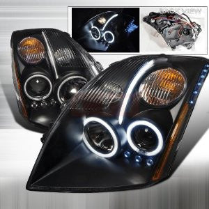 Nissan 07-08 Nissan Sentra Ccfl Projector Headlight - Black - With Center Ccfl Bar & Side Led