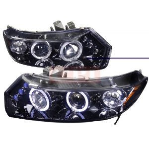 Honda Civic Halo Projector Headlight Gloss Black Housing Smoke Lens