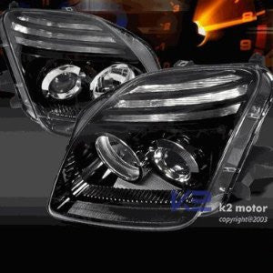 HONDA 97-01 HONDA PRELUDE - BLACK PROJECTOR HEAD LIGHTS/ LAMPS - DEPO PERFORMANCE 1 SET RH & LH 1997,1998,1999,2000,2001