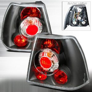 VOLKSWAGEN 1999-2004 VW JETTA TAIL LIGHTS /LAMPS - BLACK 1 SET RH&LH PERFORMANCE 1999,2000,2001,2002,2003,2004