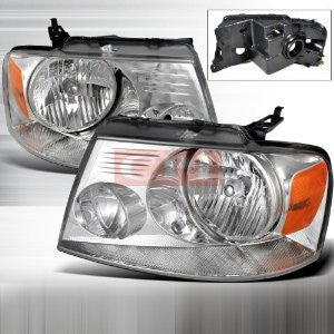 FORD 04-08 FORD F150 HEADLIGHTS - CHROME performance conversion kit  1 SET RH & LH 2004,2005,2006,2007,2008