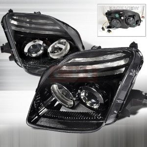 Honda 97-01 Honda Prelude - Black Projector Head Lights/ Lamps - Depo