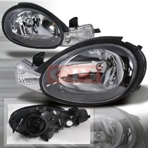 DODGE 2000-2003 DODGE NEON HEADLIGHTS/ HEAD LAMPS - BLACK-EURO STYLE PERFORMANCE 2000,2001,2002,2003