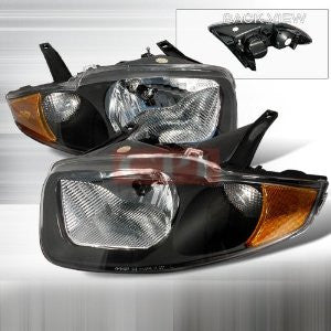 CHEVY 2003-2005 CHEVROLET CHEVY CAVALIER HEADLIGHTS/ HEAD LAMPS BLACK-EURO STYLE PERFORMANCE 2003,2004,2005