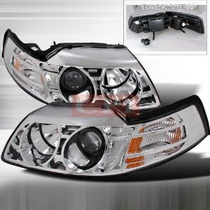 Ford 1999-2004 Ford Mustang Projector Head Lamps/ Headlights 1 Set Rh&Lh Performance 1999,2000,2001,2002,2003,2004