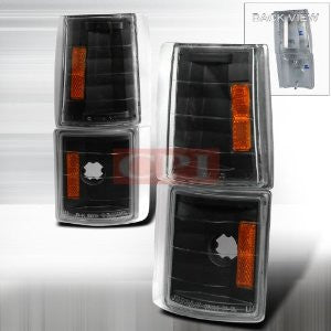 CHEVY 94-98 C10 CORNER LIGHT 4 PCS BLACK PERFORMANCE 1 SET RH & LH 1994,1995,1996,1997,1998