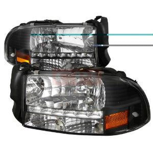 Dodge Dakota Black Headlight With Led