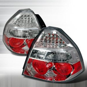 CHEVROLET 2007-2008 CHEVY AVEO Sdn LED TAIL LIGHTS /LAMPS -CHROME 1 SET RH&LH PERFORMANCE 2007,2008