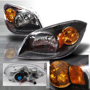 Chevy 2005-2007 Chevrolet Chevy Cobalt Crystal Headlights/ Head Lamps-Euro Style