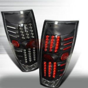 Chevy 02-06 Chevy Avalanche Led Tail Lights -Black Led