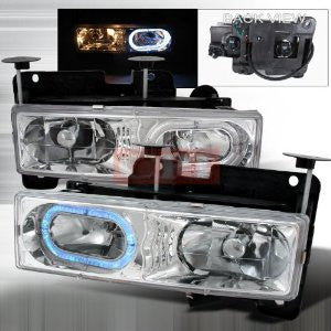 Chevy 1988-1998 Chevrolet Chevy/ Gmc C10 Pick Up Full Size Halo Headlights/ Head Lamps-Euro Style Performance