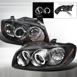 Nissan 04-06 Nissan Sentra Ver 2 Dual Halo Projector Headlights - Black
