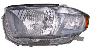 Toyota Highlander   08 (Sport Model) Headlight (Black Housing) Head Lamp Passenger Side Rh