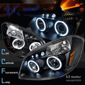 Chevrolet/ Chevy 05-07 Chevy Cobalt - Black Ccfl Projector Head Lights/ Lamps -