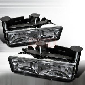 Chevy 88-98 Chevy C10 Truck Headlights -Gunmetal