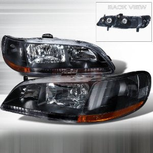 Honda 1998-2002 Honda Accord Jdm Black Headlights/ Head Lamps-Euro Style