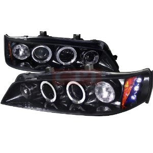 Honda Accord Smoked Lens Gloss Black Housing Projector Headlights-a