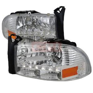 Dodge Dakota Chrome Headlight With Led