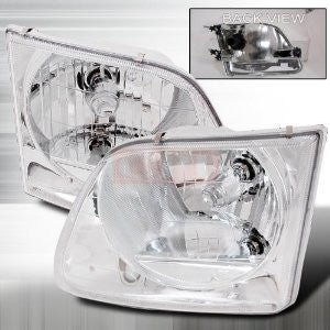 Ford 1997-2002 Ford F150 Euro Headlights/ Head Lamps-Euro Style