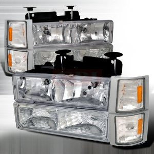 Chevrolet/ Chevy 94-98 C10 - 8 Pc Head Lights/ Lamps & Corner Lights & Bumper Lights - Combo