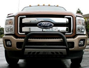 FORD SUPERDUTY   FORD SUPER DUTY BLACK BULL BAR 3inch W/STAINLESS SKID  Guards & Bull Bars Stainless