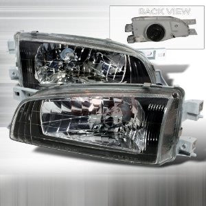 Subaru 1997-2001 Subaru Impreza Headlights/ Head Lamps Black-Euro Style