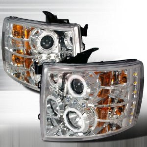 Chevrolet 2007-2008 Chevy Silverado Ccfl Projector Head Lamps/ Headlights