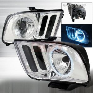 Ford 2005-2007 Ford Mustang Ccfl Halo Headlights/ Head Lamps-Euro Style