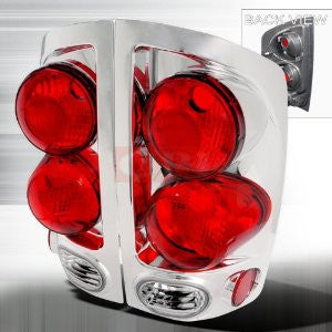 Dodge 2002-2003 Dodge Ram Pick Up 3D Tail Lights /Lamps Chrome